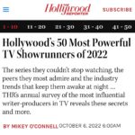 Angela Kang Instagram – Thank you @hollywoodreporter (& @mikeyoconnell @snoodit) 🙏 Truly honored to be on the 2022 list with @scottmgimple, especially on the brink of bringing #TheWalkingDead mothership series to a close. Grateful to all of you out there who helped make the show and all of you who watch. Link in bio for anyone who wants to read the full article!