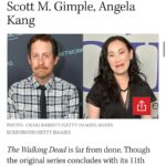 Angela Kang Instagram – Thank you @hollywoodreporter (& @mikeyoconnell @snoodit) 🙏 Truly honored to be on the 2022 list with @scottmgimple, especially on the brink of bringing #TheWalkingDead mothership series to a close. Grateful to all of you out there who helped make the show and all of you who watch. Link in bio for anyone who wants to read the full article!