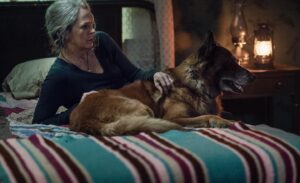 Angela Kang Instagram - Dog Appreciation post for #TWD’s Very Good Boy 🐕🧟 #TheWalkingDead #TWDbts #TWDFamily