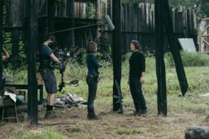 Angela Kang Instagram - There are only 11 days to go until #TheWalkingDead’s final episodes begin 🥹 I’m feeling nostalgic so let’s do a countdown of our 11 seasons. To start, here are some BTS shots from Season 11 🧟‍♀️🖤 #TWD