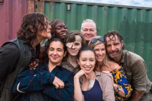 Angela Kang Instagram - A group photo from seasons 1-10 of #TheWalkingDead. Not like the PERFECT pic that encapsulates each year — I’m not even going to pretend I know what that is — but just some glimpses of the everyday love and warmth and silliness that was part of this show behind the scenes. ❤️ #TWDFamily #TWD