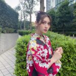 Angela Mei Instagram - 🐱 黒猫柄の浴衣可愛い