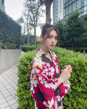 Angela Mei Instagram - 🐱

黒猫柄の浴衣可愛い