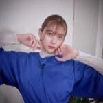 Angela Mei Instagram - 青色好き〜 #ゼロイチ褒め 収録してきたっ