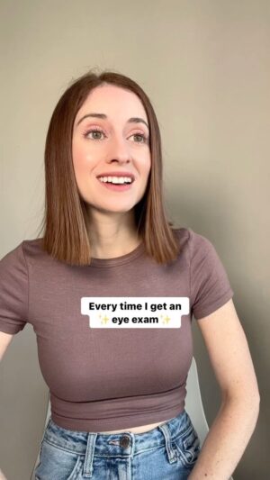 Angela Petruzziello Instagram - “What’s the lowest line you can read?” has to be the most anxiety inducing question. 

#comedy #skit #eyedoctor #eyeexam 

Thank you @randyramosjr for your sweet sweet voice.