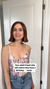 Angela Petruzziello Instagram - You’re telling me this isn’t the week of Angela? Weird. #comedy #skit #comedyskit #actor #acting #birthday #birthdaygirl voice by @randyramosjr