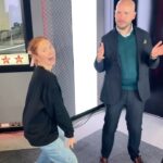 Angela Scanlon Instagram - Tom Allen and Angela Scanlon together is a vibe ✨ They’ll get even more in sync next Sunday… and then every Sunday after that 🎉 Listen to Angela Scanlon’s breakfast show from 7am and stay for Tom Allen from 10am on Virgin Radio UK 📻 @angelascanlon @tomindeed #germanrap #trending #angelascanlon #tomallen #virginradiouk