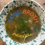 Angela Scanlon Instagram - She’s been making BONE BROTH!!!🍗 save this for when you fancy a satisfyingly smug Saturday activity!! Recipe below x SO…You’re looking for bones gang!! Chicken, beef, pork, whatever. But let’s start gently with chicken… Go to your local butcher or if you’ve got a market close by ask them to bring the bits for you. With chicken you want the carcass, bones, all the fiddly bits as they’re super high in collagen. Whack some oil or butter in a pot, this isn’t necessary but I love to feel like there’s a bit of browning first or a singe of sorts! And because… butter. Add some water (I generally start with half a pint and keep adding) but you want the broth to have some guts rather than just dilute it to water (at this stage) so don’t add it all at once. You can pretty much chuck in whatever you want next; herbs (fresh or dried), celery, carrots, onion, garlic (if you fancy but I tend to leave this out), mushrooms, leeks, go wild. Salt, pepper. Lid on and let it do its thing. After an hour or 2 or 3 or 4 (low low heat). Take it off the hob. All the meat will have fallen away. Now you want to start wrestling with the bones a bit. Use a fork or the back of a spoon to loosen up the knuckles and other bits to release all of the goodness and especially the juicy collagen. If you’ve gone with bone marrow fork out the centre - this is ridiculously satisfying. Back on for another hour or so but really you just need to watch it and gauge it as you go. Add more water if you need. Drain & enjoy (literally the best broth you’ve ever had!) Pop the rest in a bowl. Once it cools it can go straight in the fridge & it turns to jelly (which makes you realise how little of the real stuff is in the watery- shop bought versions that cost a fortune). Whack a few spoons of the jelly in a pan to reheat with water. Drink it straight, add to sauces, sneak into kids food or just nail it by the spoonful. 😘