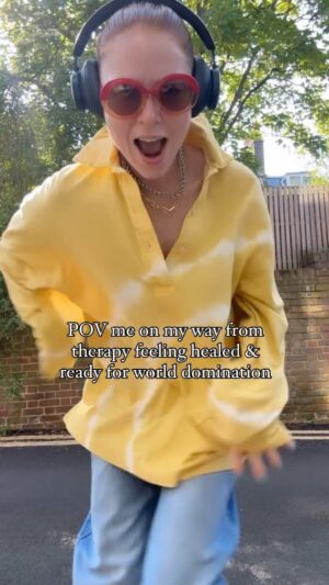 Angela Scanlon Instagram - Honestly I feel like a maniac doing these videos but I also LOVE them. You might not want to shake your tail feather publicly but going nuts in the privacy of your own home before you face the world I HIGHLY recommend. 

Ready?!?