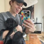 Angela Scanlon Instagram – 1. A lift selfie coz 2013 
2. My weekend radio view @virginradiouk 
3. Sharing THE BEST news 
4. A puppy @drkarendoherty 🖤 
5. Girls in garden hanging upside down 
6. A big mug & 5 mins peace 
7. Cover shoot tears 
8. @joleneredchurch pastries & coffee deliver for @publicfarmhouse 
9. Her reading to me nightly 🙏🏻 @lauraleedockrill new book & @wearetbco stripes 
10. Walnut oil & tulips 
May?!