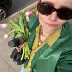 Angela Scanlon Instagram – 1. A lift selfie coz 2013 
2. My weekend radio view @virginradiouk 
3. Sharing THE BEST news 
4. A puppy @drkarendoherty 🖤 
5. Girls in garden hanging upside down 
6. A big mug & 5 mins peace 
7. Cover shoot tears 
8. @joleneredchurch pastries & coffee deliver for @publicfarmhouse 
9. Her reading to me nightly 🙏🏻 @lauraleedockrill new book & @wearetbco stripes 
10. Walnut oil & tulips 
May?!