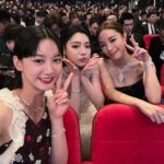 Angela Yuen Instagram - 這是超級延期金像獎post 因為最近真的忙到呼吸也要輕輕的才能保留體力保住小命 🫠 1. 很高興可以跟光漢頒獎！ 2. 遇到 Angelababy me be like: 😵‍💫😵‍💫😵‍💫 3. 我全晚都好開心好開心，翌日要開 05 但都不捨得回家 4. 如果可以，下年再見 🩵
