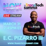 Angelica Ross Instagram - Mark your calendars, TransTech fam! ELEVATE Day at the #TransTechSummit is bringing the heat with a special guest – the hit podcast N.O.W @nowangelicapodcast ! Get ready for an intimate interview with our powerhouse duo: Executive Director E.C. Pizarro III @ec.the.third and Founder Angelica Ross @angelicaross . These two are at the forefront of building a stronger, more inclusive tech space for the LGBTQIA community. Curious about what they’ll discuss? We’re keeping that under wraps for now But trust us, you won’t want to miss this conversation that goes Beyond the Code! Join us at 2:45 PM EST on ELEVATE Day at the #TransTechSummit. This is your chance to connect with inspiring leaders, gain valuable insights, and experience the power of community. See you there! The Future is N.O.W (see what we did there)