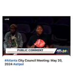 Angelica Ross Instagram - @saveweelaunee ATLANTA: Despite numerous city council meetings with historic levels of opposition, countless mass protests, and a ballot petition campaign that collected over 116,000 signatures from Atlanta residents (1/4 registered), Mayor Dickens and his administration continue to disregard democracy and move forward with their plans to build a militarized police training facility in the Weelaunee Forest. All too willing to do the bidding of corporations, wealthy donors, and Governor Kemp, while acting against the will of the people of Atlanta. More recently, the Atlanta Police Department conducted a brutal and violent attack and arrest of peaceful anti-war students, children and faculty at Emory University protesting for a permanent ceasefire to stop the genocide of Gaza and to Stop Cop City. These militarized police tactics, learned in partnership with the Israel Defense Forces, are another example of the type of policing that Cop City will facilitate. The people of Atlanta have already spoken, and they have said they don't want Cop City. Once again Rev. Keyanna Jones showed up for our collective futures.