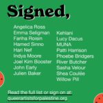 Angelica Ross Instagram - Queer Palestinians have called on us to call out Israel’s exploitation of queer performers in order to cover up, or "pinkwash," its decades of right-wing racist policies and military rule over millions of Palestinians. Enough. Read the full letter at queerartistsforpalestine.org