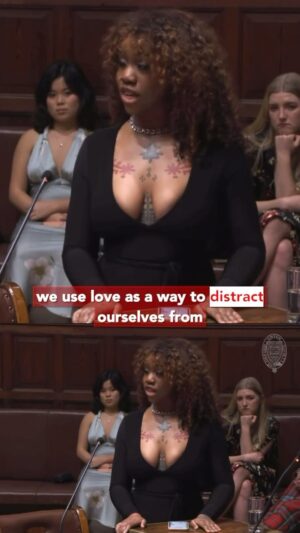 Angelica Ross Instagram - What a blessing you are @theslumflower 

Repost:  You waited patiently and I’m finally happy to share that my speech at @oxford_uni is now available to stream on their YouTube channel, or via the top of my profile!

I took part in a debate on whether women SACRIFICE TOO MUCH FOR LOVE and my team won. I loved every moment of being part of this debate, especially my speech which I freestyled in the moment. 

As a feminist who is deeply passionate about my mission to free women from the shackles of romantic dependency on men, it is an incredible feeling to be able to take my work to the world’s smartest institutions while having my tiddies out. 

If you are going to watch my full 10-minute speech online, I would like to warn you that the comments section is full of really nasty hate from men complaining about my outfit and using the visibility of my chest as an excuse to discredit the articulate, powerful and valid points I am making. This is the world women unfortunately have to live in but in no way, am I deterred from being the multi-dimensional powerhouse that I am. 

I made the choice to specifically wear this dress on purpose because women are a marvellous collision of concepts and we don’t need to subscribe to respectability politics in order to be able to connect with people through truth, language and lived experience. 

Thank you to Oxford University for having me. ❤️
