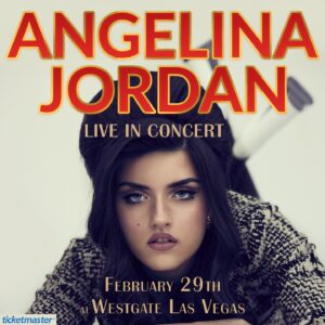 Angelina Jordan Instagram - I am SOO excited to announce my live concert in Las Vegas! Tickets are going to be available at 10AM PST tomorrow on Ticketmaster!!! See you in Vegas!! https://www.ticketmaster.com/angelina.../artist/2335272