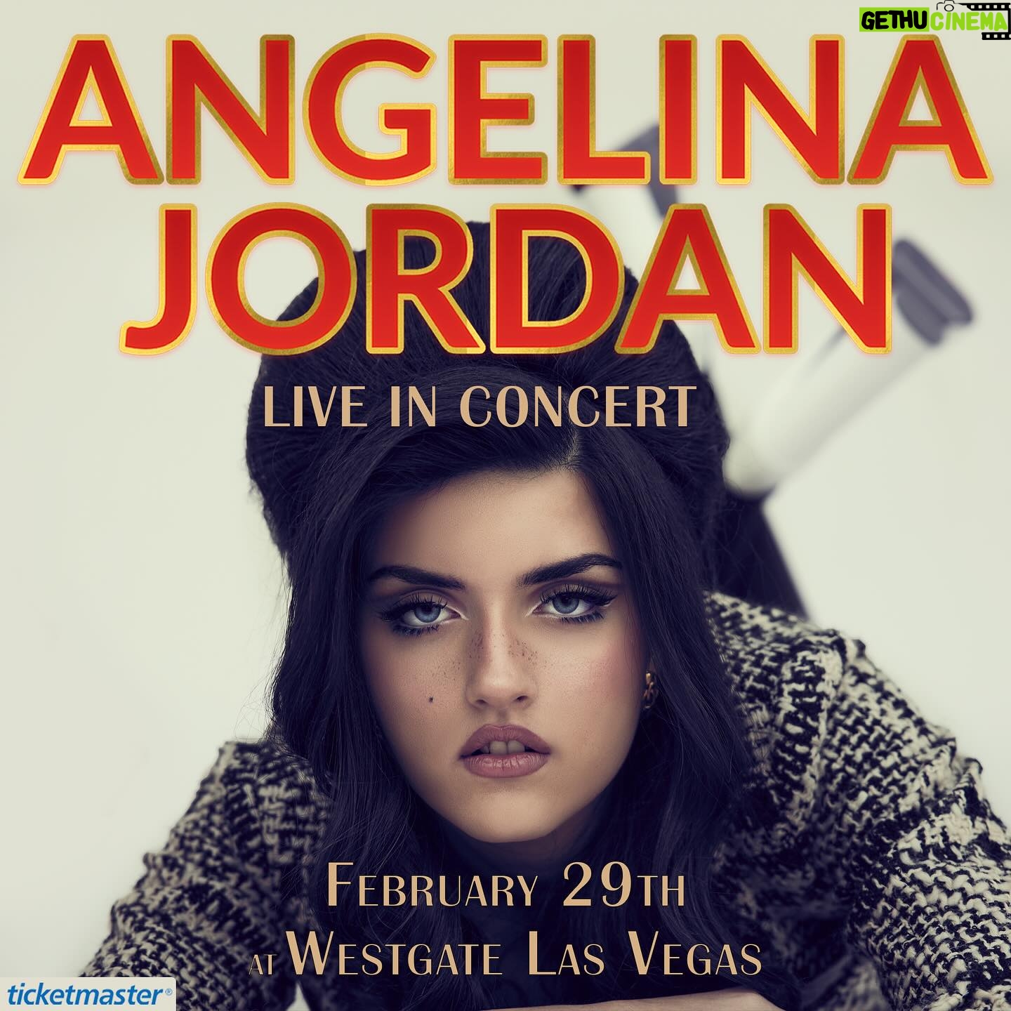 Angelina Jordan - 3 Likes - I am SOO excited to announce my live concert in Las Vegas! Tickets are going to be available at 10AM PST tomorrow on Ticketmaster!!! See you in Vegas!! https://www.ticketmaster.com/angelina.../artist/2335272