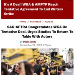 Angie Harmon Instagram - HAPPY MONDAY!!! 🎉✍️🎊👩🏻‍💻🍾🙏🏼 HUGE CONGRATULATIONS to the @wgaeast @wgawest @wgastrikeunite !! THANK YOU for your strength & courage & resilience! Fingers crossed for @sagaftra #letsgotowork