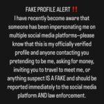 Angie Harmon Instagram - If you are being contacted, IN ANY WAY, by anyone that says they are me please ignore, BLOCK & report IMMEDIATELY.