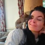 Angie Harmon Instagram - Saturday Squirrel Snuggles & kisses 😘 😂🐿️❤️😘 #blessed #grateful #squirrel #snuggle #squirrelmom #love