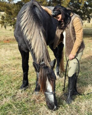 Angie Harmon Instagram - Wishing you all a GIANT HAPPY MONDAY!! 😜😘🙏🏼

#blessed #grateful #draft #drafthorse #Apollo