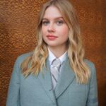Angourie Rice Instagram - feeling mean in green styling: @sarahslutsky outfit: @thombrowne makeup: @katrinakleinmakeup hair: @claraleopard