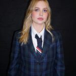 Angourie Rice Instagram - 2 mean looks in 1 day💋 styling: @sarahslutsky hair: @kattthompson makeup: @katrinakleinmakeup suit: @thombrowne pink: @versace