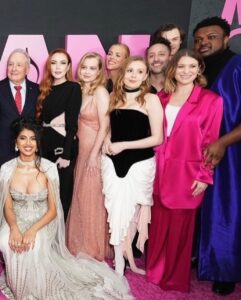 Angourie Rice Instagram - This was such a special night. These people, this story, and this character mean so much to me. I hope you love the movie as much as I do ❤️ makeup: @katrinakleinmakeup hair: @claraleopard styling: @sarahslutsky dress: @cucculellishaheen shoes: @tamaramellon jewels: @viceversajewelry bag: @jimmychoo
