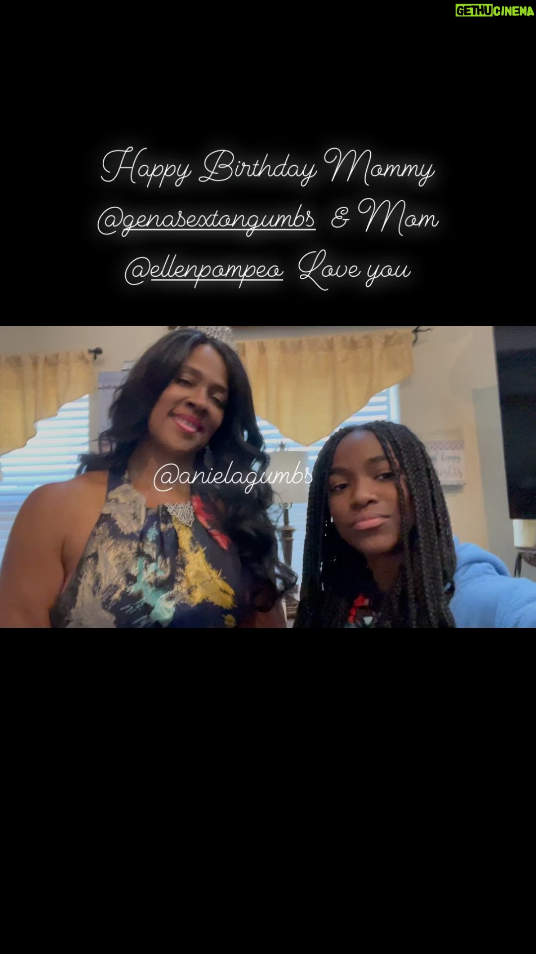 Aniela Gumbs Instagram - Hope you both have a great birthday #novemberbabies @ellenpompeo @genasextongumbs @greysabc #momsbirthday #like #comment #follow #love