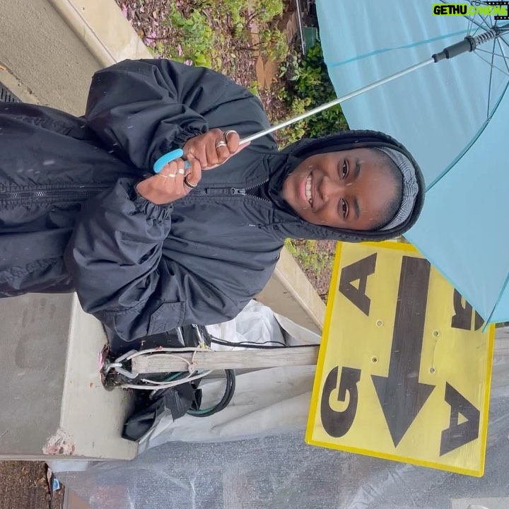 Aniela Gumbs Instagram - #tbt Lil sprinkle doesn’t stop the work #socal #rain #drought #zola @greysabc #covidtesting #covidfree #anielagumbs Working in the rain #GrowingUpOnGreys #thankful #like #comment #followers #love