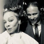 Anika Noni Rose Instagram - The Bride of Frankenstein steppin out with her side piece, Gomez. Happy Halloween!🎃 #BrideOfFrankenstein #Gomez #Noir #Halloween