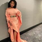 Anika Noni Rose Instagram - Last Saturday I was honored by @bronzelens in a lovely ceremony in Atlanta. I know I’ve posted about it already, but I want to spend a lil time on this gown!😍 My designer friend @ShariHenry built this for me in two days. She drove hours to measure me, and bring me swatches in the @pantone peach i was hoping for, and more hours to bring this peach confection to me on time. I've been watching her build her brand for some time, and it made me so happy to be able to be this small part of her fashion journey. She is kind and smart, and creative and giving, and gifted. This creation couldn't have given me more joy! I have more pics coming, but rehearsal has had me in a stronghold. Thank you, my sweet friend, for making me your priority! And thank you to my Atlanta OG's: @caprice01 (Caprice Green)on hair and #EssieCha on makeup. You always do me right! I've missed y'all! Shoes: @stevemadden And more fab pics (with some very special details) to come later in the week.🍑 #Friends #Fashion #BronzeLens #AwardsSeason #PantoneColorOfTheYear #PantonePeach #Pantone2024 #CapriceGreen #EssieCha #InternationalWomensDay #Candlerhotel #Atlanta #ShariHenryBrand #ShariHenry #Peach ShariHenry.com