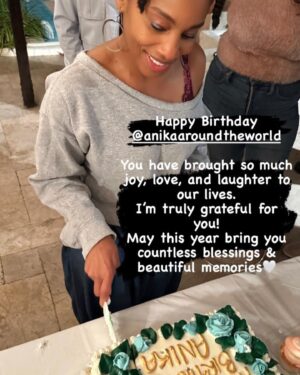 Anika Noni Rose Instagram - When it’s your birthday and you paint the town for your Virgo loved ones

And your hubby celebrates you.

And your friends celebrate you.

And you feel pretty boss in this season. 

And ultimately, a fresh braid, a clean, moisturized, softly tanned, naked face with chapstick is the truth of you. On this Sept 6, and always. 

Happy birthday to me yesterday. 

And thank you for all that sent me love, surrounded me with it, infused me with it, and held me up this past year. 

I’m ready for the joy to come. I’m ready to hit my stride. I’m ready to go hard and go soft. I’m ready to reintroduce myself. I’m ready. Let’s ride! 

Braids: @theglamdiaryy 

This naked face glow maintained by @tracyhudsonskincare 

“Boss” pic in buff suit @photosbyreem makeup @meccadickerson, hair @ryanburrellhair, styling @jasonrembert, courtesy of @munaluchibride magazine (have you gotten your hard copy yet?)

#VirgoSeason