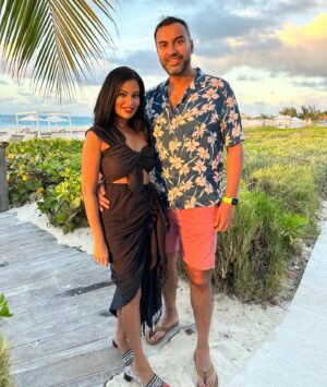 Anila Sajja Instagram - My favorite place? With my hubby, where it’s warm with a cocktail! 🍹🏝️ Had so much fun in Turks and Caicos! 🇹🇨 Can’t wait to go back with Avir and Aryana soon!!! 🥹❤️
.
Fit:
Top and skirt: just bee queen 
Bag: @ysl x @fwrd 
Sandals: @dior 
.
#anilasajja #contentcreator #fashioninspo #atlantainfluencer #atlinfluencers #atlantablogger #southasianinfluencer #styleinspo #fyp #momsofinstagram #thesajjafamily #married2med #couplestrip #beachtrip #turksandcaicos