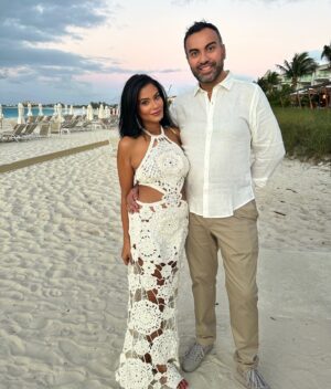 Anila Sajja Instagram - 1st night in Turks!! @kiransajja_md 🤍🤍🤍🤍 #whitedressgoals💕 
.
Fit: 
White dress: @cultgaia x @revolve #revolveme 
Bag: @ysl 
.
#anilasajja #contentcreator #fashiongram #fashioninspo #fashionista #fashiontrends #atlinfluencers #atlantainfluencer #beach #allwhiteoutfit #whitedressgoals #kiransajjamd #oculofacialplasticsurgeon #married2med #thesajjafamily