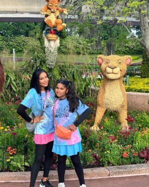 Anila Sajja Instagram - So many things to CELEBRATE 🎉🥳 OUR Anniversary 🧿, Easter🐣weekend, the best Disney VIP tour guide!, & family time …. What a MAGICAL 🪄trip! 🧚‍♀️💫 @kiransajja_md 
.
#anilasajja #contentcreator #waltdisneyworld #epcotflowerandgardenfestival #hollywoodstudios #disneytrip #easterweekend #thesajjafamily #drkiransajjamd #oculofacialplasticsurgeon
