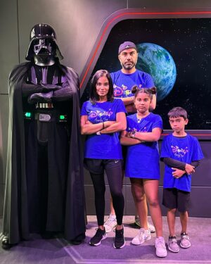 Anila Sajja Instagram - So many things to CELEBRATE 🎉🥳 OUR Anniversary 🧿, Easter🐣weekend, the best Disney VIP tour guide!, & family time …. What a MAGICAL 🪄trip! 🧚‍♀️💫 @kiransajja_md 
.
#anilasajja #contentcreator #waltdisneyworld #epcotflowerandgardenfestival #hollywoodstudios #disneytrip #easterweekend #thesajjafamily #drkiransajjamd #oculofacialplasticsurgeon