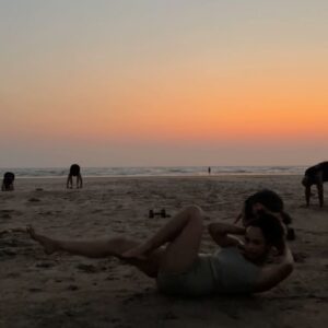 Anjali Sivaraman Instagram - So I went on a 3 day fitness and wellness retreat and I had the most incredible time! For me to wake up at 6 am everyday and work out practically twice a day is not an easy feat. That and eating healthy and clean all the time… is just very hard. But I was able to do it! I pushed myself beyond what I thought I was capable of achieving!! I did an ice plunge for gods sake! I usually tend to stay far FAR away from the cold so for me to do that, I felt so motivated and good about myself. Oh! I also learnt how to surf 😍So thank you @rishonthemove @onthemove.life for creating the space for so many different kinds of people, to come together and achieve what we managed to achieve. And @ruheedosani , I appreciate you so much for taking me along with you and getting me to take health and fitness more seriously ❤️❤️
And as always, Goa, you have my heart ♥️