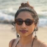 Anjana Mohan Instagram - Photography : @abhijithretouch #beachvibes #fashion #portrait #iphoneography #dusky #look #lookoftheday #beach #vibes #nomakeup #style