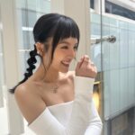 Anjaylia Chan Instagram - 第一段片有人聽到我在説甚麼嗎？ 😂 (一大早的，地面似乎剛打完臘 ✨） . Stylist @june___chow ； Dress @emiliawickstead Accessories @swarovski #swarovskihk Heels @louboutinworld Make up @meeganmakeup ; Hair styling @jamieleehair @hola.hair.pets