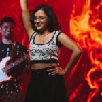 Anju Joseph Instagram - Had an amazing time performing along with @soorajsanthosh live at Bangalore for an amazing crowd!! 🤩 Cheers to more of these!!✨ PC: @framesxosh , @basimalthaf @moonlightentertainments.in #anjujosephlive #concertlife #musician