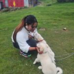 Ankita Bhowmick Instagram - The love and affection matters d most 🥰💖beautiful memories 😘 #memories #love #puppy #puppylove #cute #cutebaby #sweet #happy #happiness