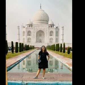 Ankita Shrivastav Instagram - “No, no I don’t want any tourist-type photos.” 
I thought to myself as we entered the Taj, trying to avoid the photographers who were insistent on creating an entire sange-mar-mar portfolio for me. Honestly, I  just wanted to see the monument and run back to the hotel for my corporate show. I had no time. I did feel a little guilty and wondered how the livelihood of these photographers must have been affected with the advent of smart phones.  As I entered the Taj, another photographer came running up to me and went “Arre madam aap toh stand up comedian lag rahe ho!”
“Thanks, par I have a show, main photos nahi click kara paungi”, I blurted. “Are aap click mat karao par….” He paused and hesitated. 
I asked “Par?” “Par ek baat batao aap woh gym wale video main toh lambe lag rahe the, ho toh chote se. Aisa kaise? 

I did not know how to respond to that and I was not sure if it was a compliment. But I laughed anyway and said, “Bhaiyaa, camera ka kamal hai sab.” He still kept checking my height. 
I relented and said, “Bhaiyaa aap photo kheech do, kitna hoga?”
“Aree aap se nahi lenge”, he said. 
“Nahi nahi, aap bata do please!” I insisted.
“Madam 1000 rupee hota hai.” He replied.
 I was shocked. “1000 rupees?” 
“Arre madam aap ek baar khichwa kar toh dekho.” He said with full confidence. 

The photographs were delivered the next day at the hotel. When he was clicking the last picture, he asked me to wear my goggles. “Madam, Taj will be in your eyes!”

I think it’s photoshopped on the goggles. 
He was right though. As I smiled, I realised that I did carry a lot of love in my eyes, back home. ❤️