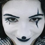 Anna Brisbin Instagram - Mime-Clown or Clown-Mime? The world may never know. #renfaire #clown #mime #renfest #renaissancepleasurefaire @renaissancepleasurefaire
