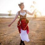 Anna Brisbin Instagram - at ren faire even the parking lot is pretty. ✨ 📷: @jameschatstv bodice: @costureroreal antlers gifted by @helloimlana 🥰 #renfaire #renaissancepleasurefaire #renfest #faun #deermakeup