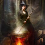 Anna Brisbin Instagram - This is my final form. 🖤 I asked @anetherealfire to make me an elegant witch in the woods and he delivered. 😍 Check his page for more incredible photo classical painting combination portraits. ✨