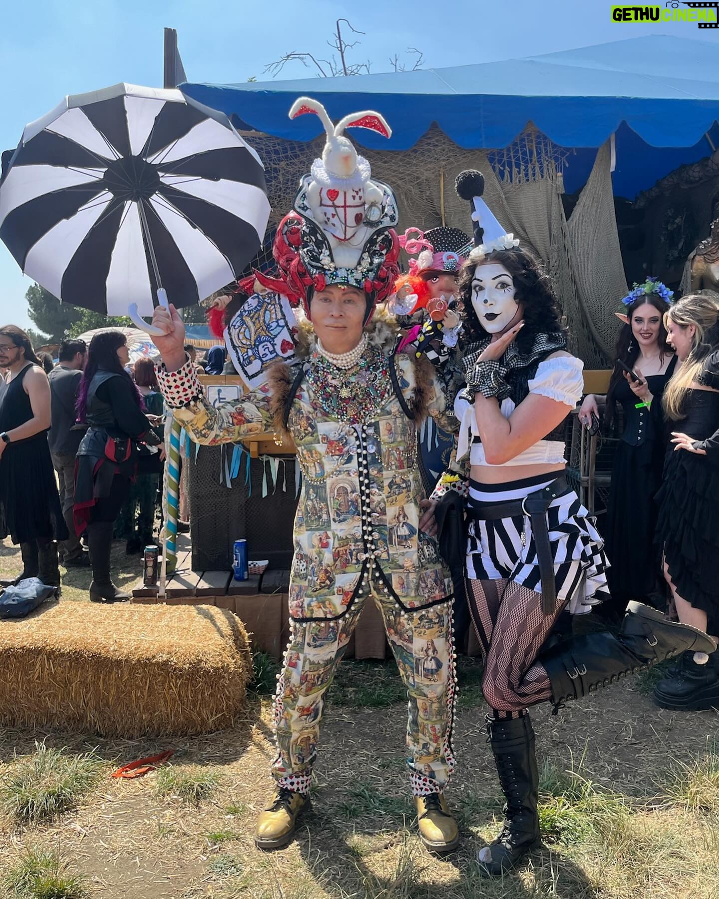 Anna Brisbin Instagram - Mime-Clown or Clown-Mime? The world may never know. #renfaire #clown #mime #renfest #renaissancepleasurefaire @renaissancepleasurefaire