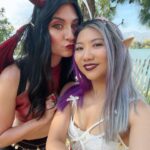 Anna Brisbin Instagram - Big recommend going to ren faire with just a bevy of beautiful babes. 😌👌✨ #dragon 🐲❤️‍🔥 #renfaire #renaissancepleasurefaire #dragoncosplay #reddragon