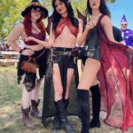 Anna Brisbin Instagram - Big recommend going to ren faire with just a bevy of beautiful babes. 😌👌✨ #dragon 🐲❤️‍🔥 #renfaire #renaissancepleasurefaire #dragoncosplay #reddragon